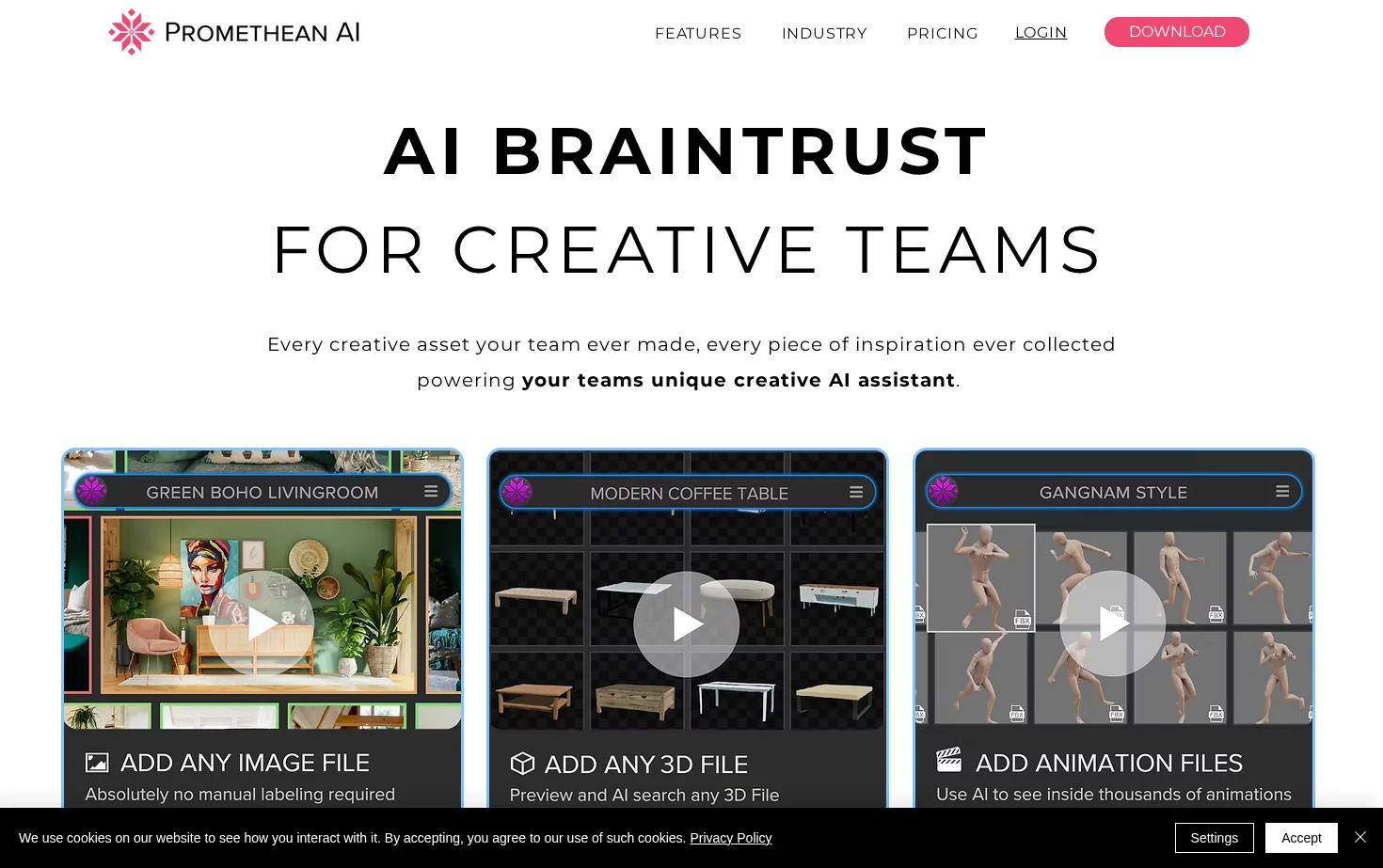 Promethean AI 页面快照